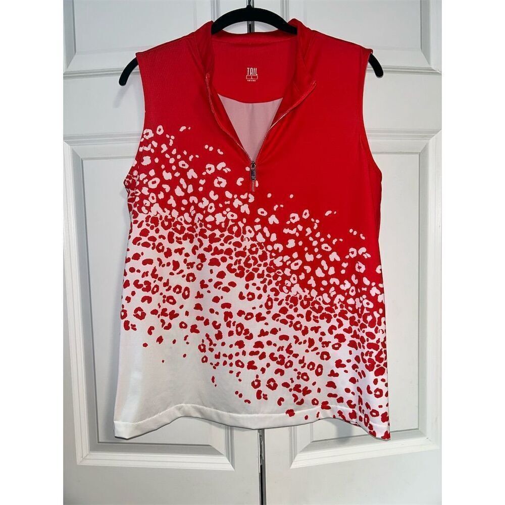 Tail Activewear Women's L Golf Tank Top Wild Cheetah Print Sleeveless